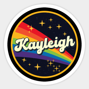 Kayleigh // Rainbow In Space Vintage Style Sticker